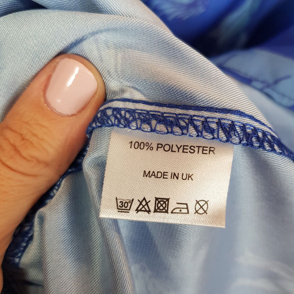 Twisted Wunder Christine Horse Print Mini Dress UK 22 Blue Satin Funky Plus BNWT - Picture 11 of 14